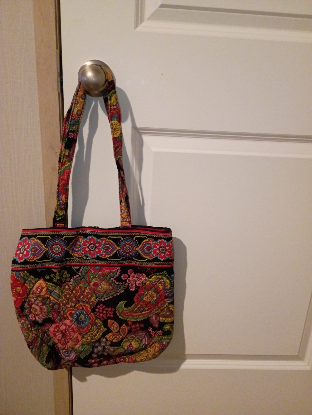 VERA BRADLEY QUILTED FABRIC TOTE SHOULDER BAG